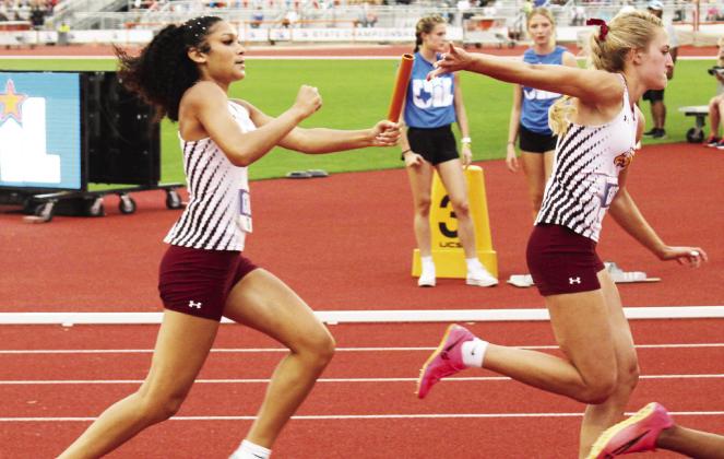 Lady Eagles win 4x200 relay again, set school record