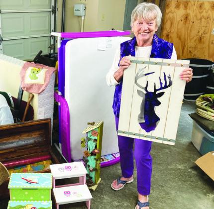 Committee Member Judy Byerly begins to sort items for donations to the Community Care Club’s big Super-Sale, scheduled for April 26 at the Southern Oaks Volunteer Fire Department’s station at 120 Southern Oaks Drive, just off FM 416. Courtesy Photo