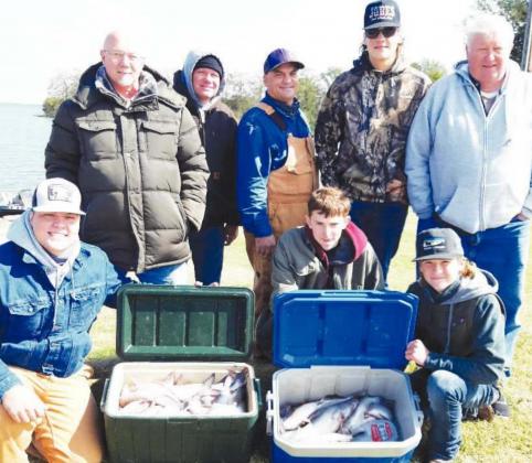 This fishing group brought home full ice chests on Lake Richland Chambers courtesy a trip with Gone Fishin’ Guide Service. Call 903-389-4117 for more information.
