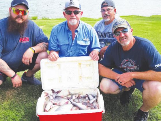 This fishing group brought home the goods on Lake Richland Chambers courtesy a trip with Gone Fishin’ Guide Service. Call 903-389-4117 for more information. Photo by Royce Simmons
