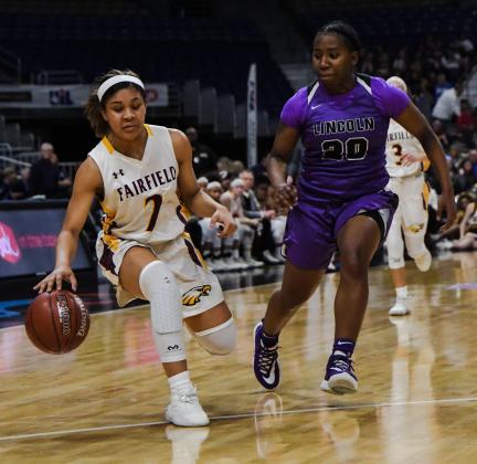 Jada Clark showcased her ballhandling ability against Lincoln Friday afternoon.