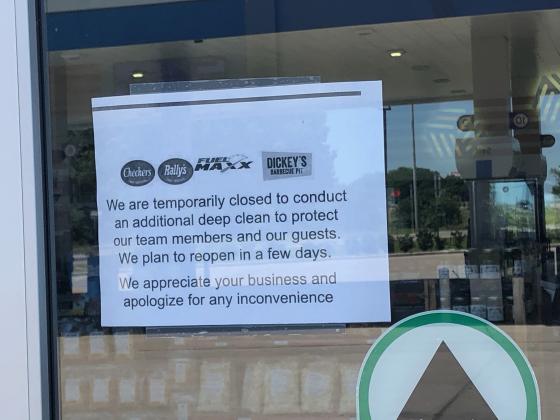 A sign on the front door of the Fairfield location of Fuel Maxx tells residents they are closed temporarily.