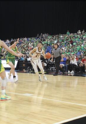 McKinna Brackens led the Lady Eagles with a double-double in the state semi-final matchup