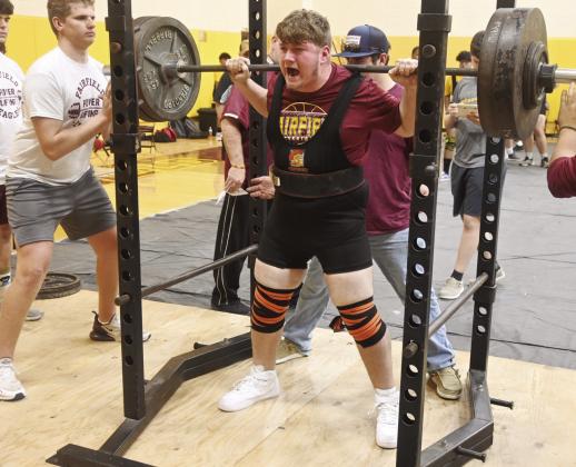 Johnathan Allen takes third place in the 242 class with a squat of 500 pounds, bench press of 375 pounds, and deadlift of 445 pounds. Photo by Mitchell Pate/Fairfield Recorder