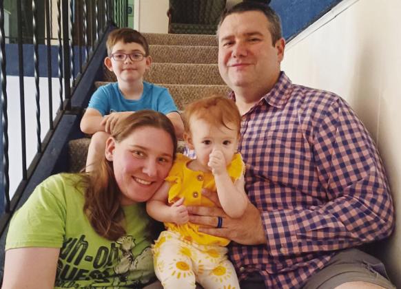 Jason Chlapek (pictured with his wife, Sabrina, and children, Toby and Megan) is the general manager of the Fairfield Recorder and Teague Chronicle. Courtesy Photo