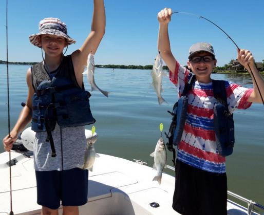 Some eager fishermen enjoyed a day on Lake Richland Chambers this past week, courtesy of Royce Simmons and Gone’ Fishin Guide Service. The service has June weekday trips available, as well as boats available on select Saturdays in June.