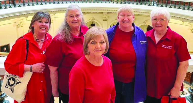 Jacqueline Collins, Alicia Smith, President Kim Whitaker, Jerri McBay and Mary Lee represented Freestone County Retired Teachers Association at “Day at the Capitol” on April 12. Courtesy Photos