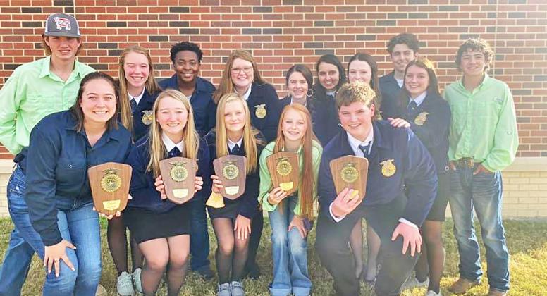 The Fairfield FFA finished in 4th place at the Area VIII Sweepstakes at Waxahachie High School Nov. 21. Contributed Photo