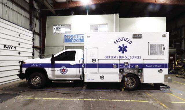 Fairfield EMS received a Frazer Bilt ambulance earlier this month. The new unit was used in the line of duty for the first time on Jan. 10. Courtesy Photo