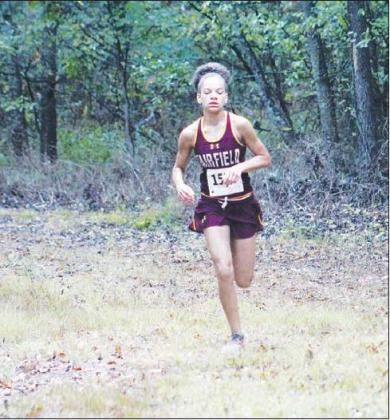 The Lady Eagles’ top cross-country runner, Jarahle Daniels took home the individual trophy at the team’s District meet Tuesday morning, helping secure the squad a trip to Regionals. Full report on page 5. Photo by Skip Leon/The Mexia News