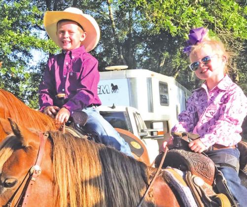 Miles Yates Manahan and Cealy Anne Manahan were all smiles ahead of the 2020 Youth Rodeo in memory of their uncle, Yates Manahan. Photo by Mitchell Pate