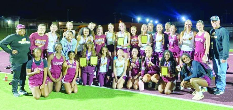 The Fairfield Lady Eagles Varsity and Junior Varsity teams won the District Track Meet held in Fairfield on April 3-4. Courtesy Photo