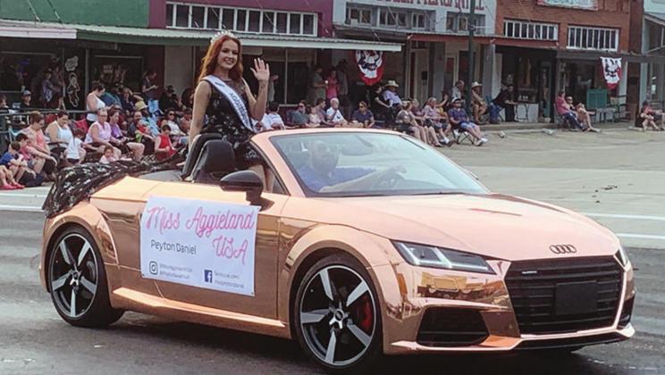 Miss Aggieland Peyton Daniels won Most Beautiful in the Back in the Saddle Again Parade for the 2021 Freestone County Fair.