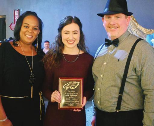 Ally Robinson was named Fairfield High School’s Student of the Year by Principal Sonya Gibson and Superintendent Jason Adams.