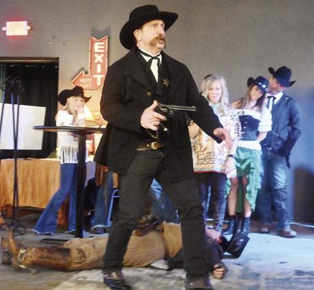 The Old West Chronicles perform at the Fairfield Chamber of Commerce’s annual award banquet on Thursday evening, Jan. 25, at the Twisted Vines Event Center. Photos by Mitchell Pate/Fairfield Recorder