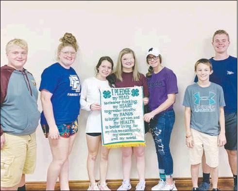Fairfield 4-H Club has newly-elected officers for 2019-20. The club meets every first Monday of the month at 6 p.m. at the Fairfield Civic Center. Pictured from left to right are: County Delegate Wilson Lupo, Reporter Rachael Lewis, Vice President Raegan Emmons, President Harli Hunt, Secretary Bailey Miller and County Delegate Cole Coufal. The club is led by (not pictured) Club Managers Brigit Coufal and Kayla Lupo, as well as 4-H Extension Agent Erin Davis.