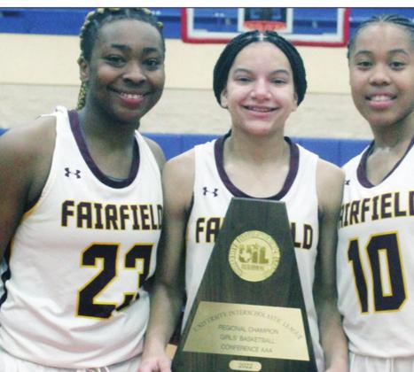 Seniors Emori Davis, Jarahle Daniels, and Breyunna Dowell have left a lasting impact on the Lady Eagles basketball program after winning their second state championship. Photo by Mitchell Pate/Fairfield Recorder