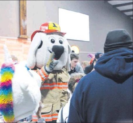 The Fairfield Fire Department went to the dogs during the Oct. 30 “Boo on the Square” event at Round Prairie Baptist Church. Photo by Thomas Leffler