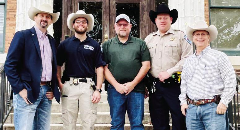 A trio of Freestone County Sheriffs Office Deputies recently received promotions within their department. Courtesy Photo